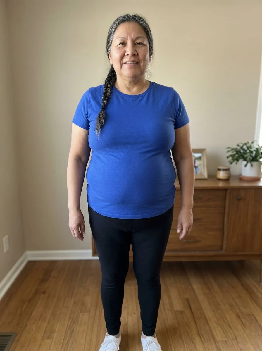 Example photo before: Apple · 168 cm · 92 → 70 kg in 4 steps
