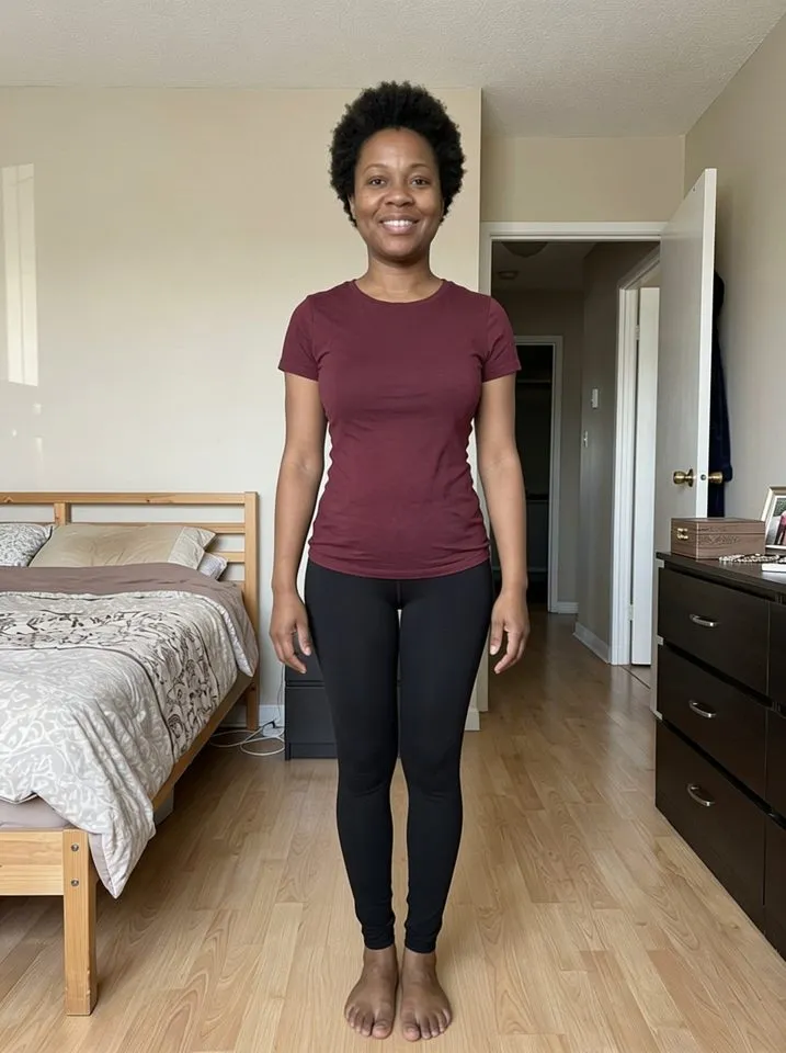 Body visualizer AI result: 160 cm · 90 → 55 kg