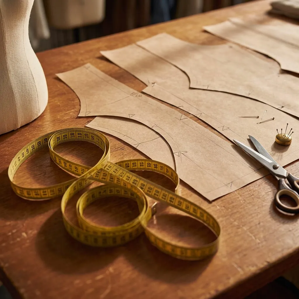 People Sewing and Drafting Patterns